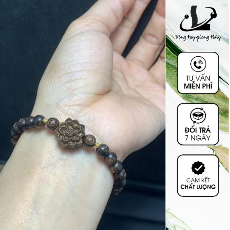 Vòng Tay Trầm Hương Mix Chamr  Sen Trầm Sánh Tự Nhiên - N97 | BigBuy360 - bigbuy360.vn