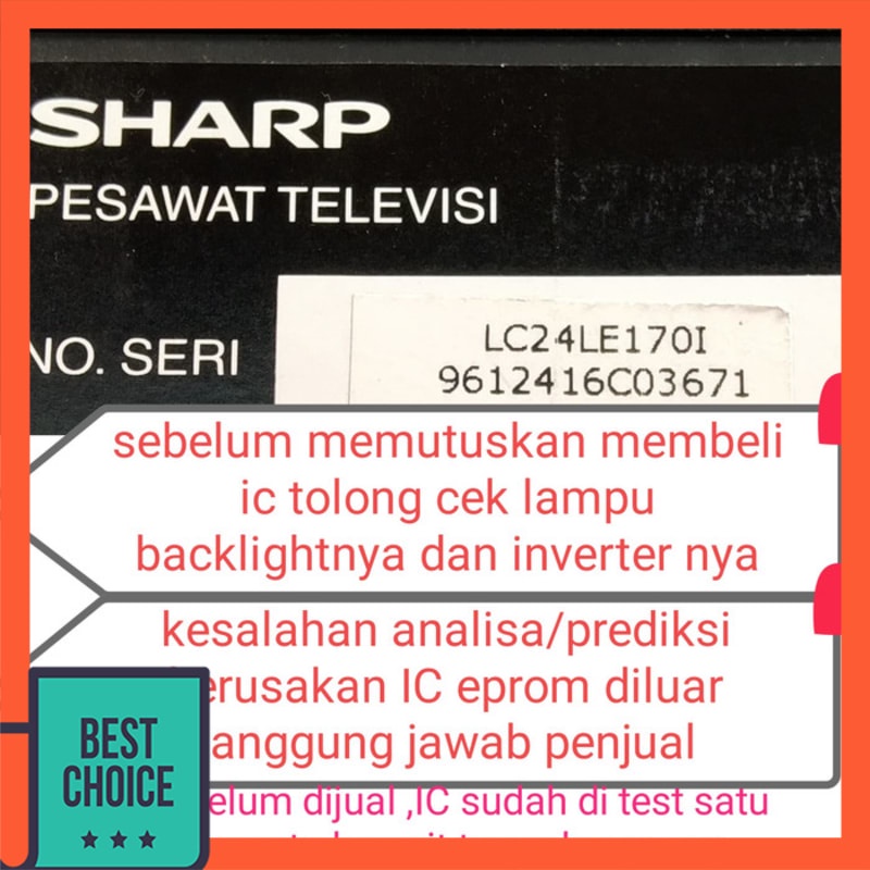 Bộ nhớ tv LED Sharp LC24LE170I LC-24LE170I