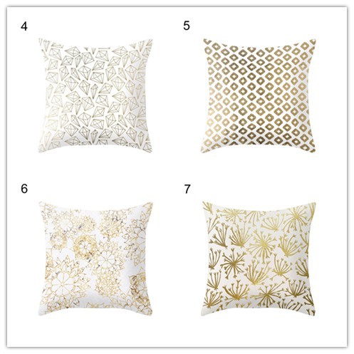 Vỏ gối họa tiết tông vàng sang trọng cho ghế sofa