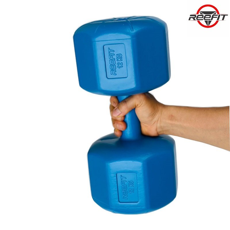 Tạ tay nhựa bát giác Reefit 12kg có ruột (PHUCTHANHSPORT)