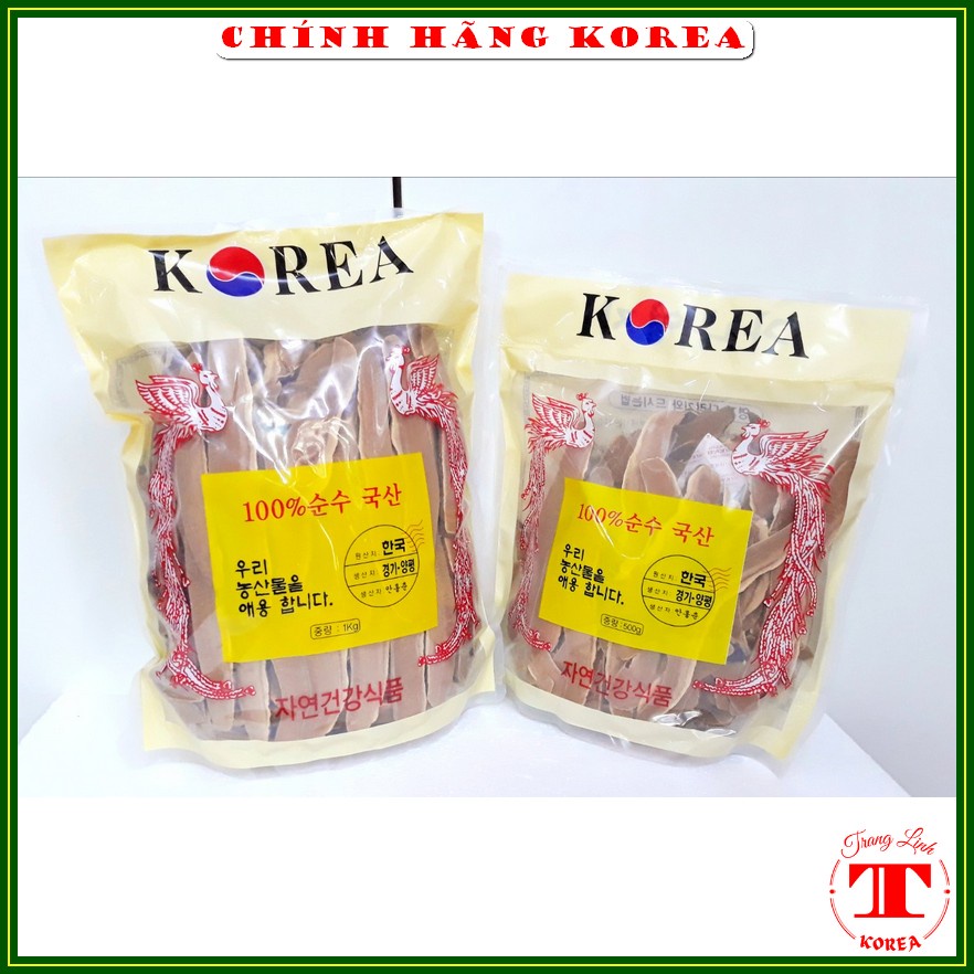 Nấm linh chi thái lát hàn quốc, túi 1kg - Nấm thái lát chính hãng korea, tranglinh