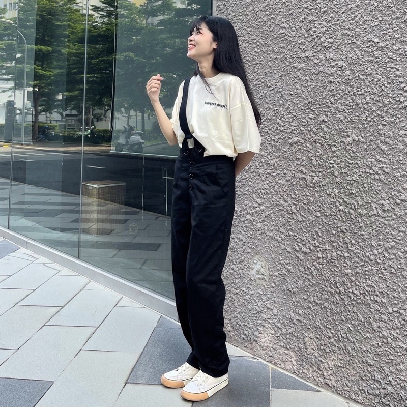 Quần Yếm Kaki BEE Phong Cách Ulzzang - 84unisex