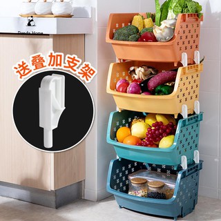 Kệ sàn bếp, vật dụng nhiều tầng giỏ đựng đồ, đồ ăn nhẹ đa chức năng gia dụng và rau quả Giỏ đựng đồ
