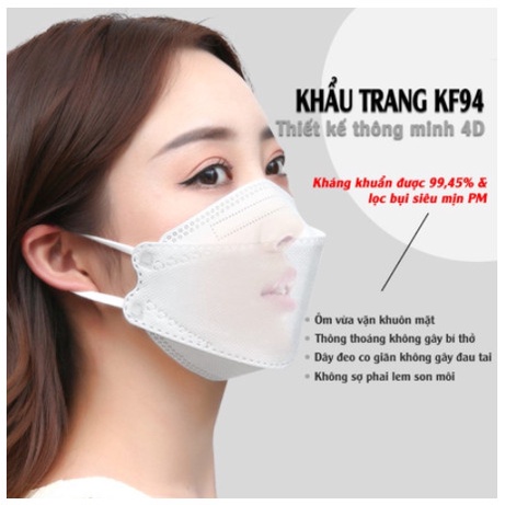 Set 300 khẩu trang KF94 chống bụi kháng khuẩn