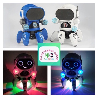 Đồ chơi trẻ em Robot hình bạch tuộc 6 chân biết đi có đèn led và có nhạc sôi động
