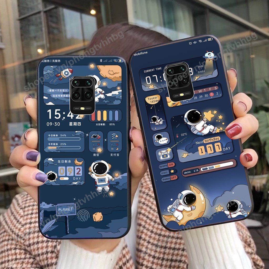 Ốp lưng Xiaomi Redmi Note 9 / Redmi Note 9s / Redmi Note 9 Pro phi hành gia hoạt hình 3D cute giá rẻ