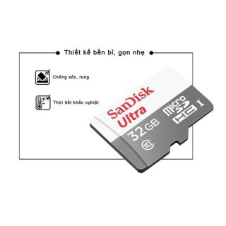 Thẻ nhớ SanDisk 32GB Mirco SD Ultra Class 10 80Mb/s – Bảo hành chính hang 5 năm | BigBuy360 - bigbuy360.vn