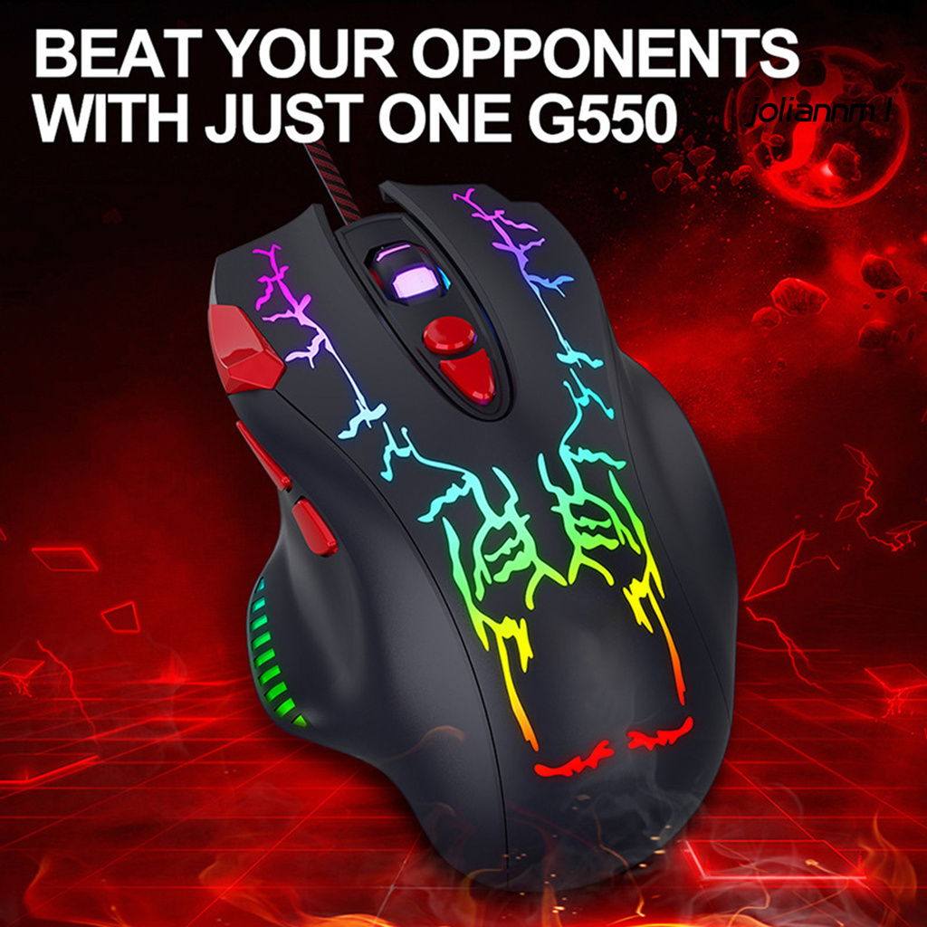 Chuột Quang Gaming Jolian G550 8-key 1000 / 1600 / 3200 / 6400dpi Rgb Có Dây | BigBuy360 - bigbuy360.vn