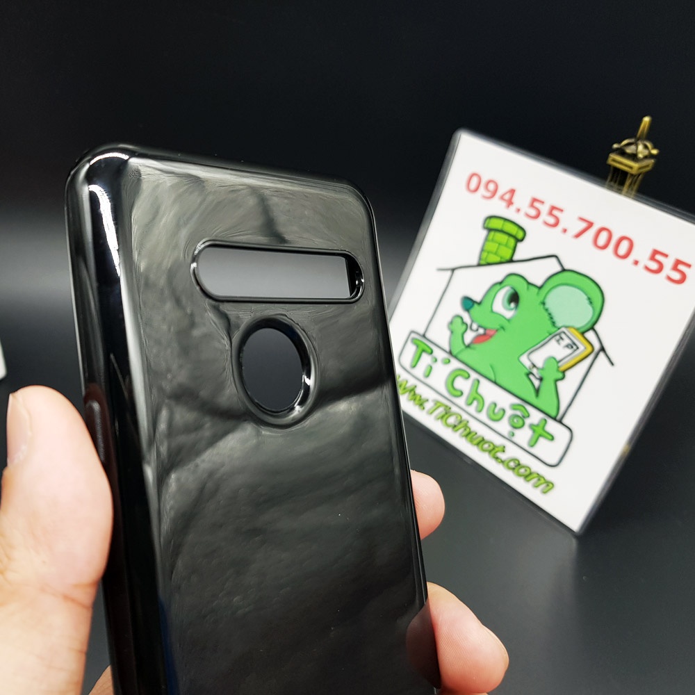 [Loại Tốt] Ốp lưng LG G8 3 Camera Dẻo Màu Đen Sơn Bóng