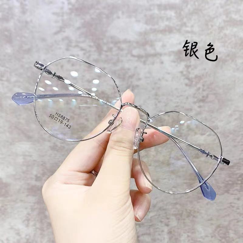 Mắt Kính Nữ Chống Bức Xạ Thiết Kế Gọng Tròn Thời Trang Phong Cách Hàn Quốc