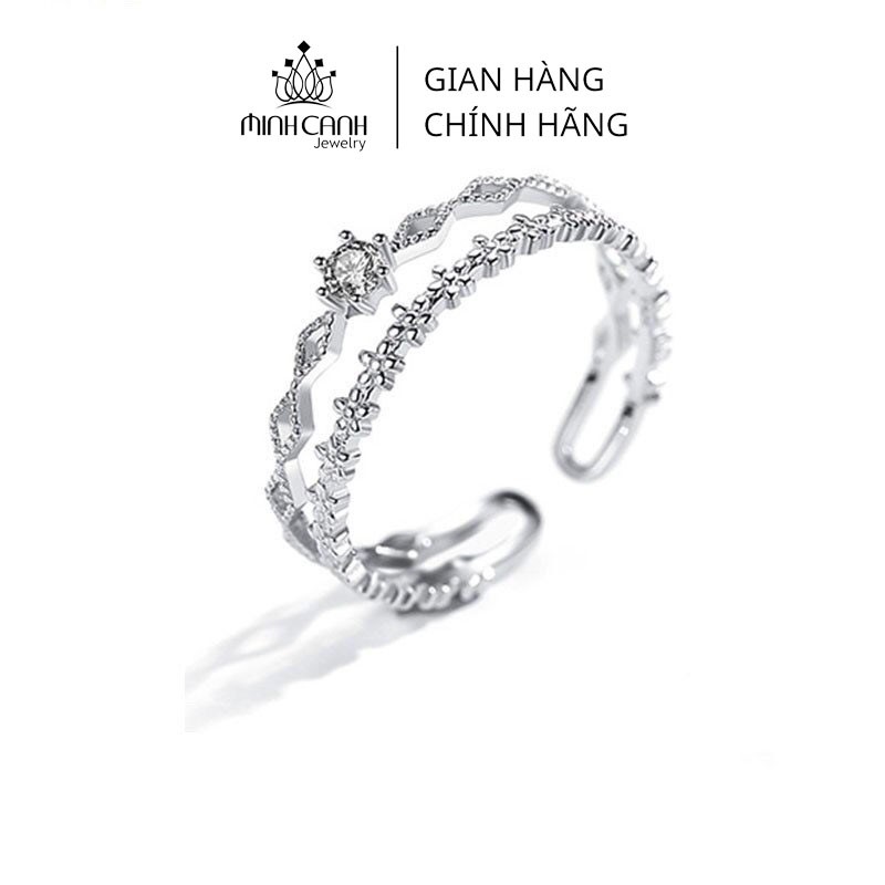 Nhẫn Bạc Nữ Kép Hở Freesize - Minh Canh Jewelry