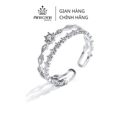 Nhẫn Bạc Nữ Kép Hở Freesize - Minh Canh Jewelry