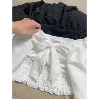 ÁO KIỂU TIỂU THƯ TAY PHỒNG CỘT NƠ m5