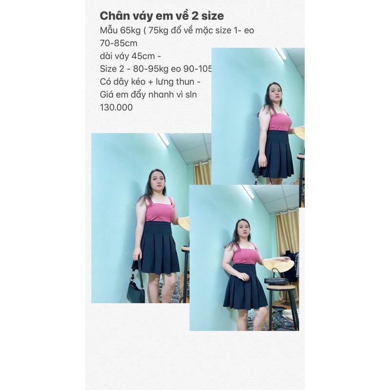 Chân váy bigsize hàng sẵng ạ 95kg đổ về