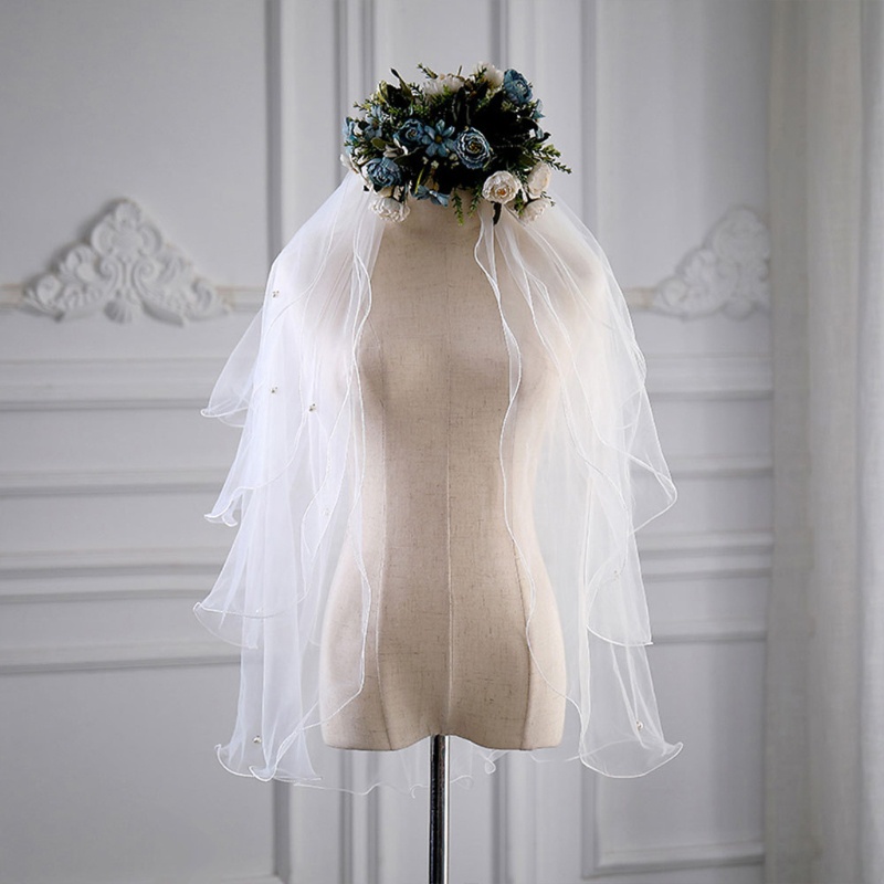 Mạng Che Mặt Cho Cô Dâu 4 Tầng Dài 33 9 Inches