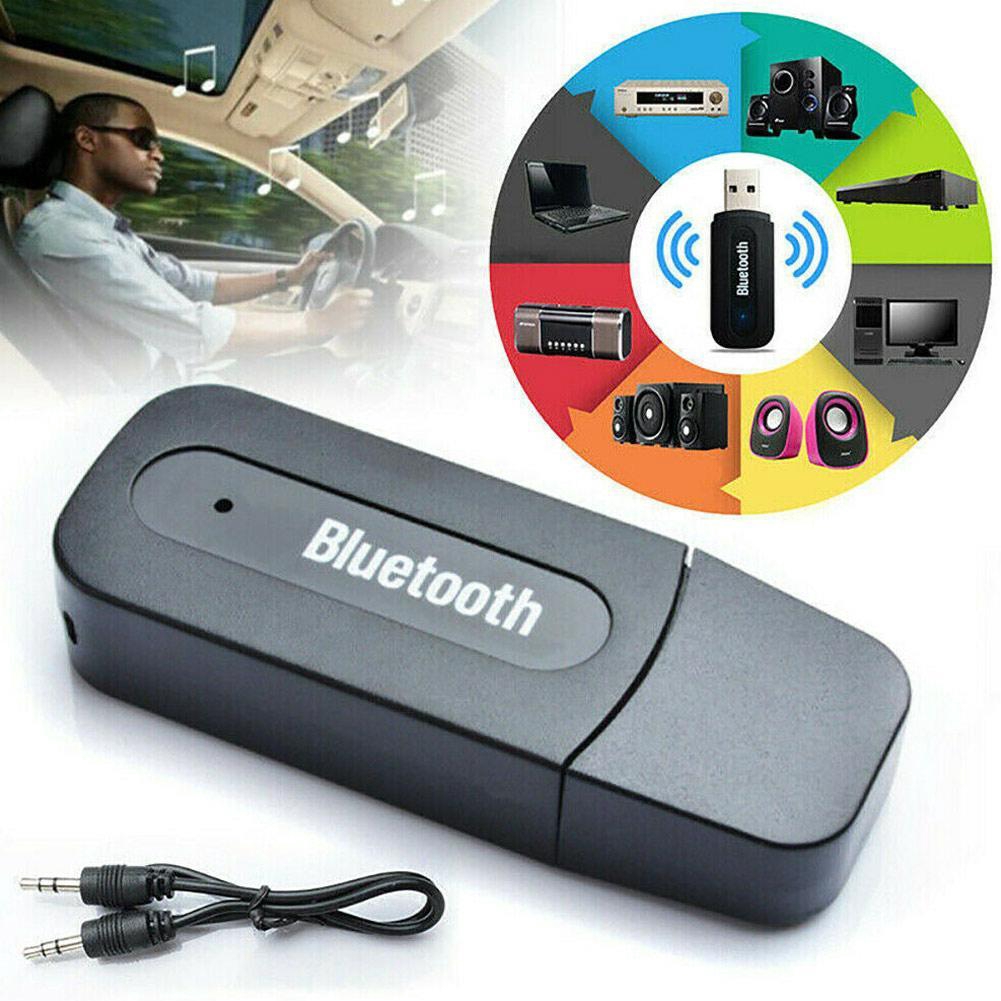 Portable AUX USB Wireless Bluetooth Audio Stereo Car Adapter（with Receiver Audio Cable） Music J5V7