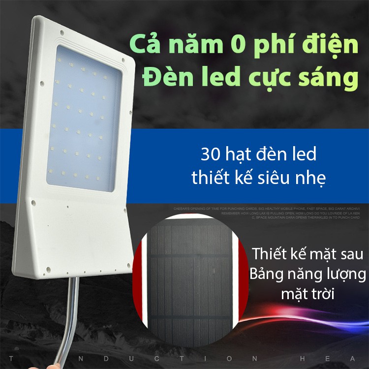 Đèn led cảm ứng treo tường thiết kế chống nước IP4 sử dụng năng lượng mặt trời không tốn tiền điện pin 1200mAh