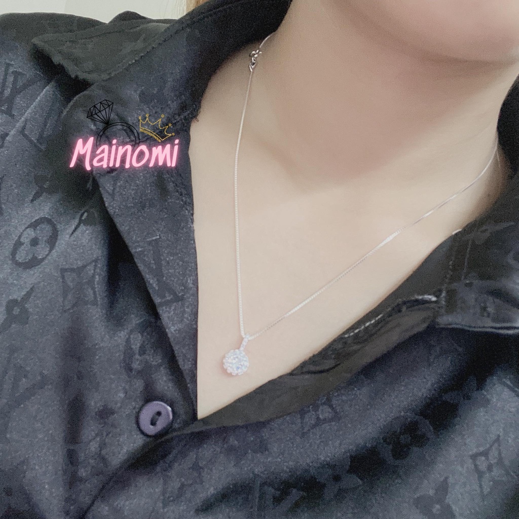 Dây chuyền mặt hoa cúc cánh tròn MAINOMI mã kèm quà tặng nhỏ xinh nhẹ nhàng bắt mắt