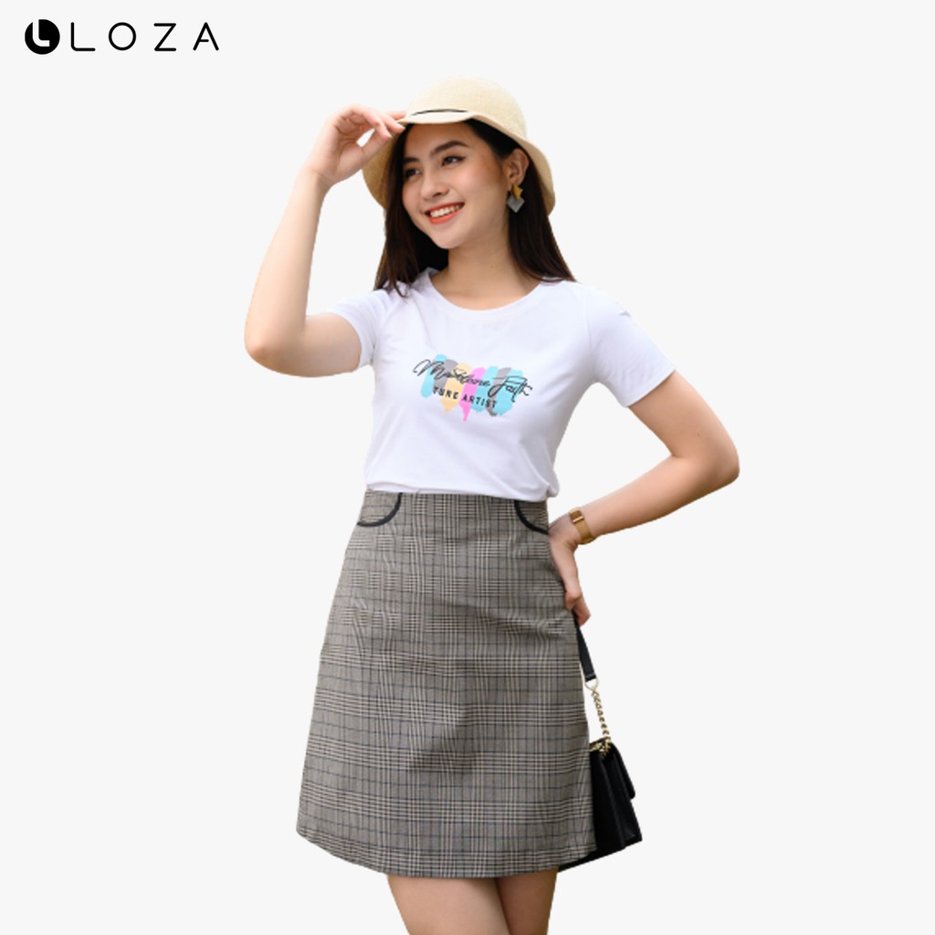 Áo phông in chữ Madeleine Faith-LOZA PT02106