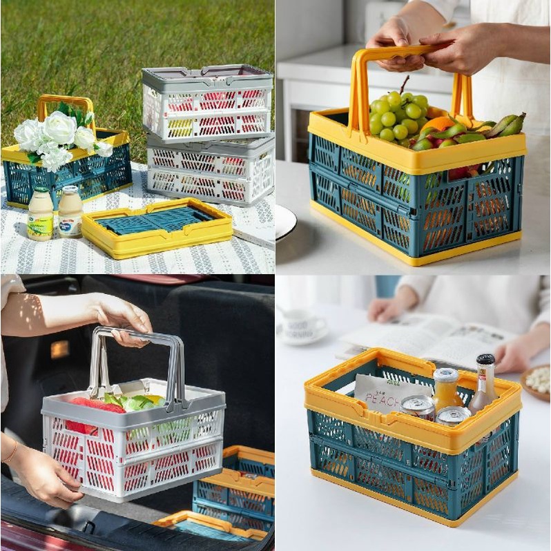 GIỎ NHỰA ĐỰNG ĐỒ XẾP GỌN (15 x 30CM),,