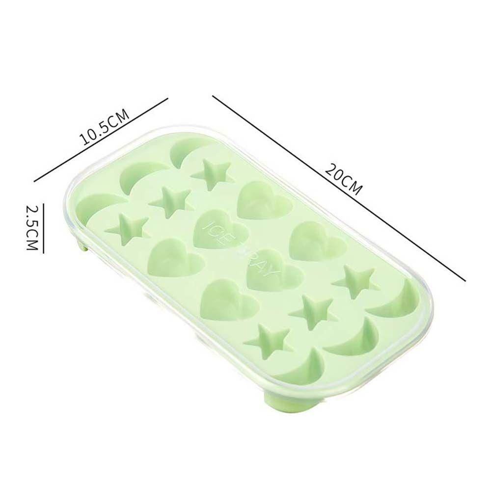 Khuôn Silicone Làm Đá Viên Hình Trái Tim / Mặt Trăng / Ngôi Sao 3D
