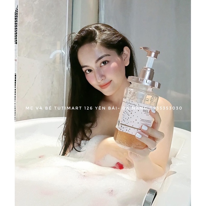 Sữa Tắm Trắng Da Cánh Hoa Hồng Tươi WEILAIYA Grand Rose Extracts Whitening Shower Gel 450ml