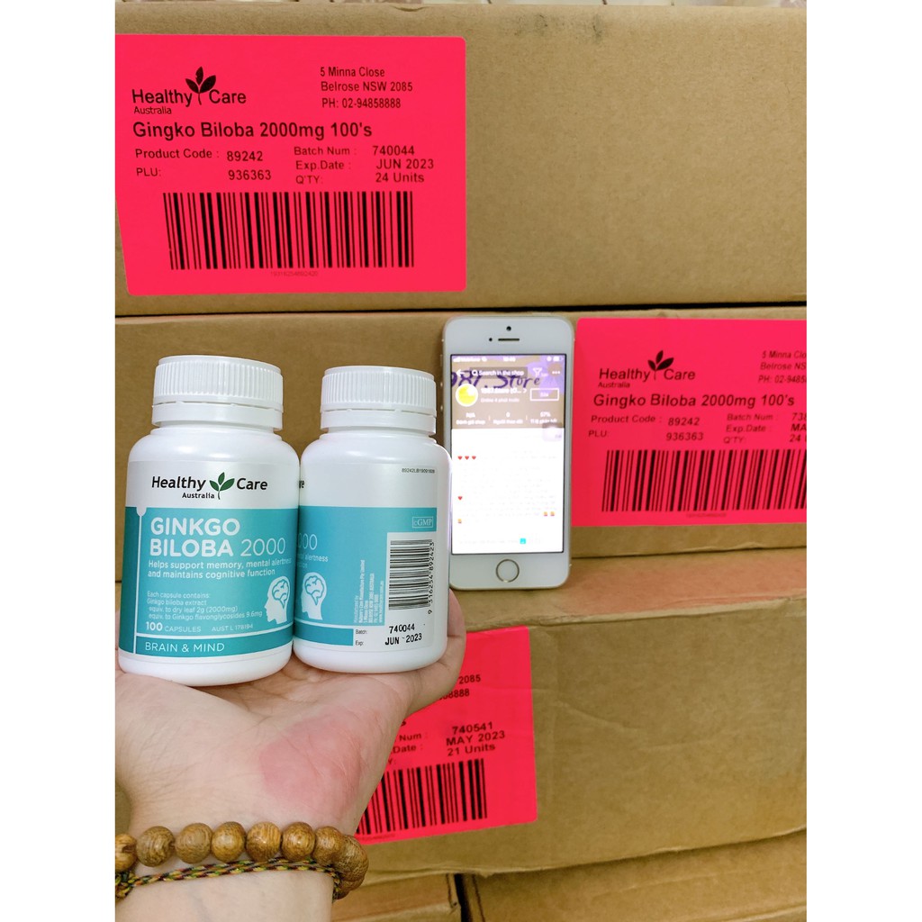 (Date 2023) Viên uống bổ não Healthy Care Ginkgo Biloba 2000 mg, Úc (100 viên) tăng tuần hoàn | BigBuy360 - bigbuy360.vn