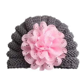 Mũ turban len thắt nút cho bé gái