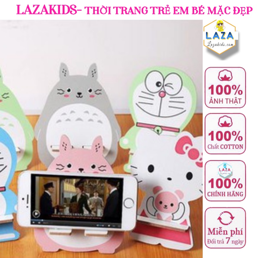 Giá Đỡ Điện Thoại bằng gỗ -Các hình thú cute-Chân đế chắc chắn giúp xem phim nghe nhạc