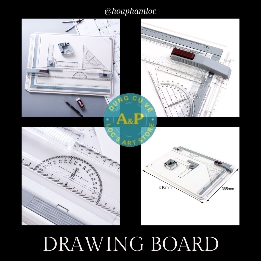 Bảng Vẽ Kỹ Thuật Drawing Board A3 Kèm Thước Chữ T