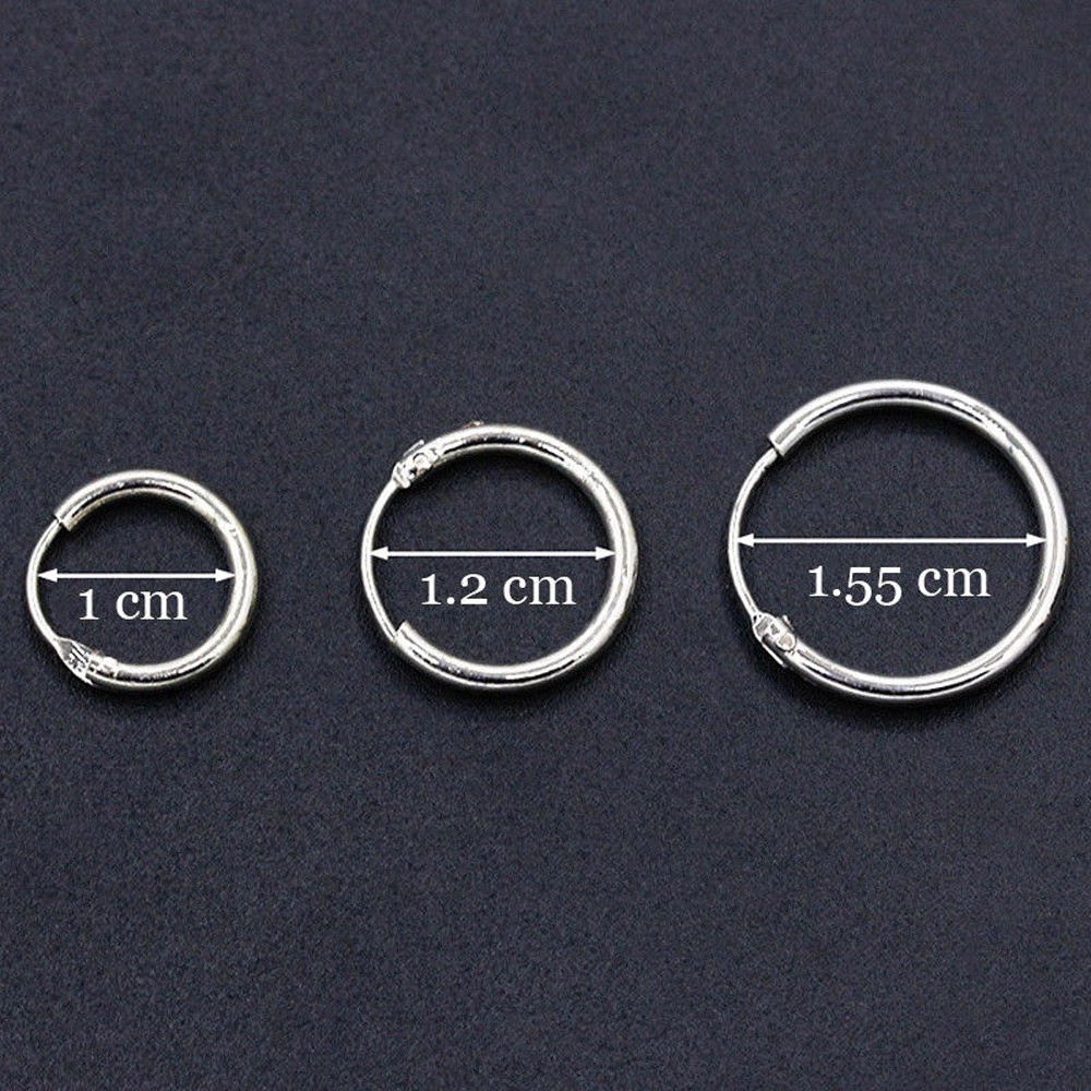 Set 3 Đôi Khuyên Tai Tròn Màu Vàng / Bạc Thời Trang Cho Nữ