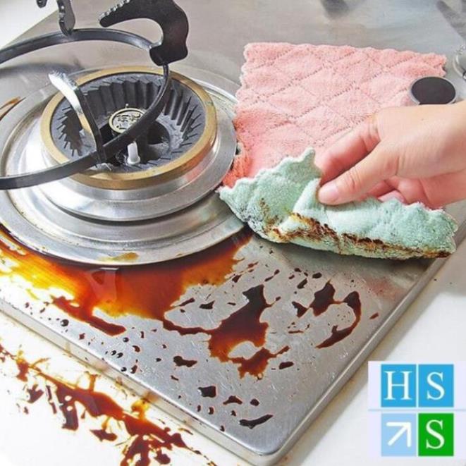 SET 10 Khăn lau đa năng lau chén bát lau tay lau bàn ghế lau bếp mềm mại thấm hút tốt  - HS Shop
