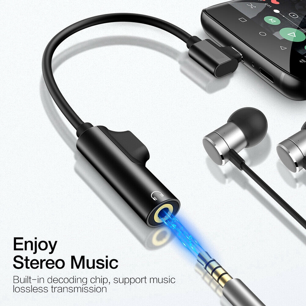Cáp Chuyển Đổi 2 Trong 1 Từ USB C Sang Jack Cắm 3.5mm AUX Và Type C