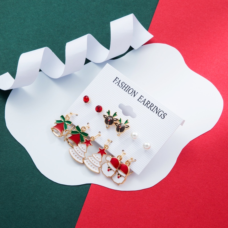 Bộ Khuyên Tai Hình Ông Già Noel / Bông Tuyết / Tuần Lộc / Chuông Giáng Sinh Cho Nữ