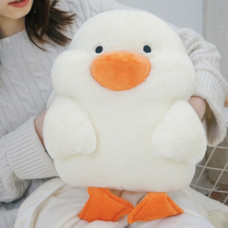 Có Sẵn Gối ôm Vịt Duck hand warmer 3 trong 1 văn phòng công sở chăn gối làm ấm tay 38x32 170x90