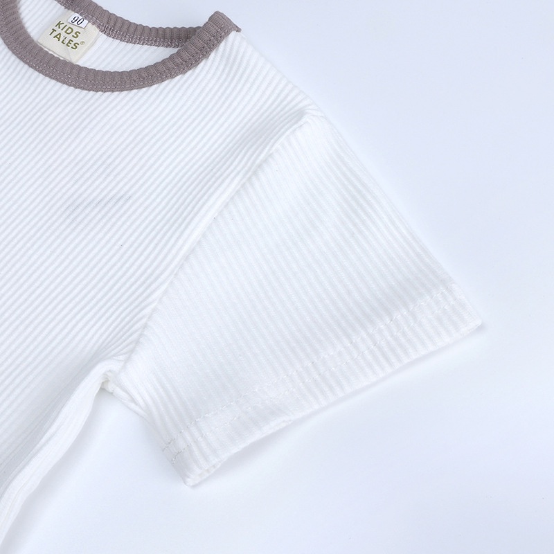 Bộ Áo Liền Quần Cotton Ngắn Tay + Mũ Thời Trang Hàn Quốc Cho Bé Sơ Sinh