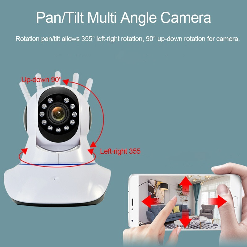 Camera An Ninh 5 Ăng Ten Hd 1080p Wifi 2.4g &amp; 5g