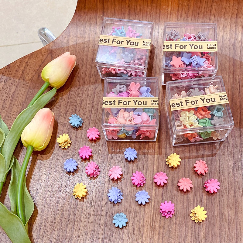 Kẹp Tóc Màu Sắc Kẹo Ngọt Hình Bông Hoa Xinh Xắn Phong Cách Hàn Quốc