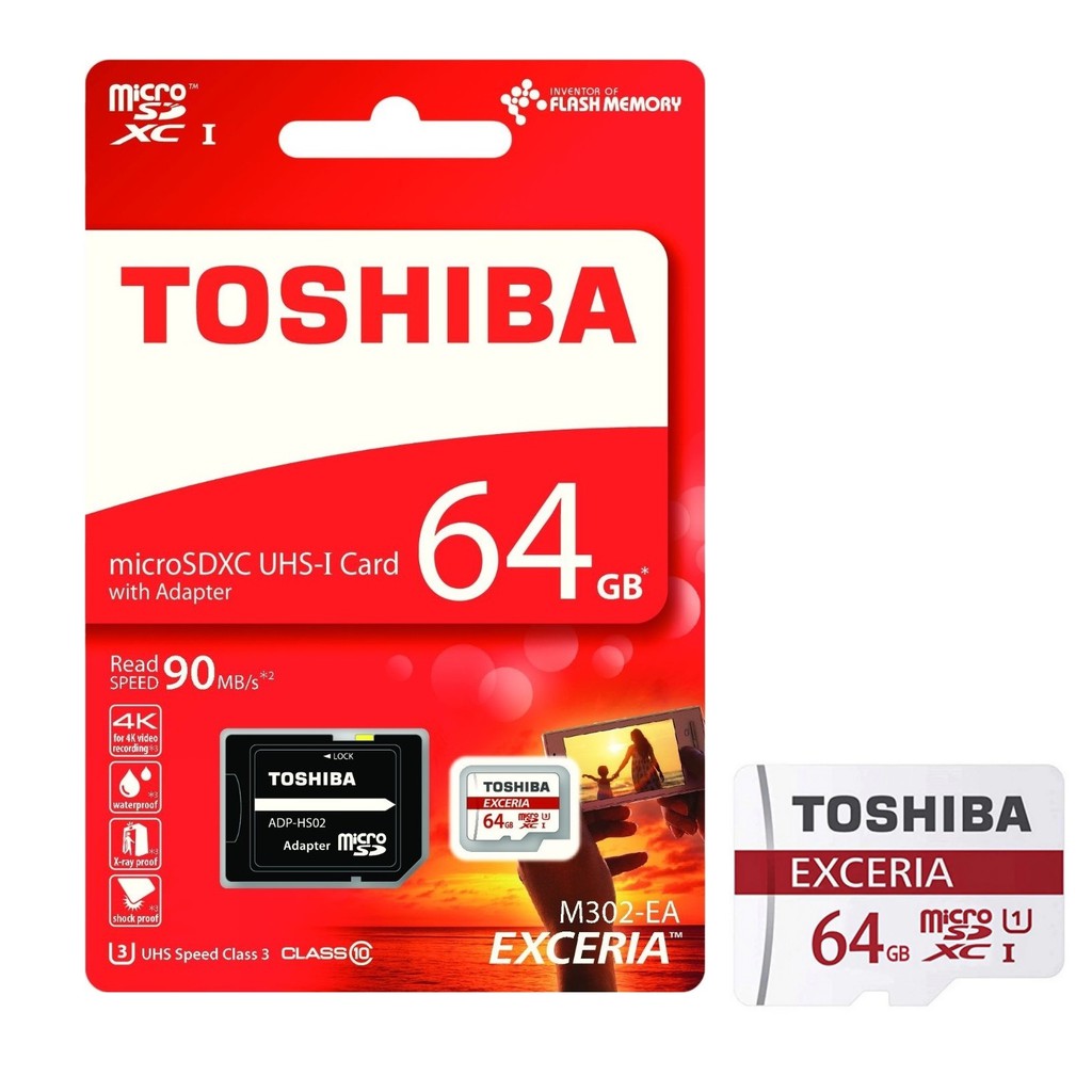 Thẻ nhớ Micro SD Toshiba Exceria 64GB 90MB/s + Tặng 1 Adapter - 10051300 , 701398816 , 322_701398816 , 728000 , The-nho-Micro-SD-Toshiba-Exceria-64GB-90MB-s-Tang-1-Adapter-322_701398816 , shopee.vn , Thẻ nhớ Micro SD Toshiba Exceria 64GB 90MB/s + Tặng 1 Adapter