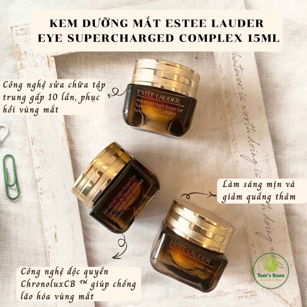 [BILL US] Kem dưỡng giảm thâm và bọng mắt Estee Lauder Advanced Night Repair Eye Supercharged Complex 15g fullbox