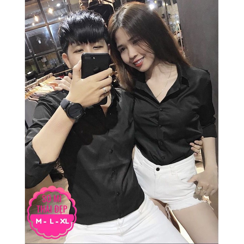 Áo sơ mi công sở nam nữ có đủ size  Áo cặp nam nữ unisex