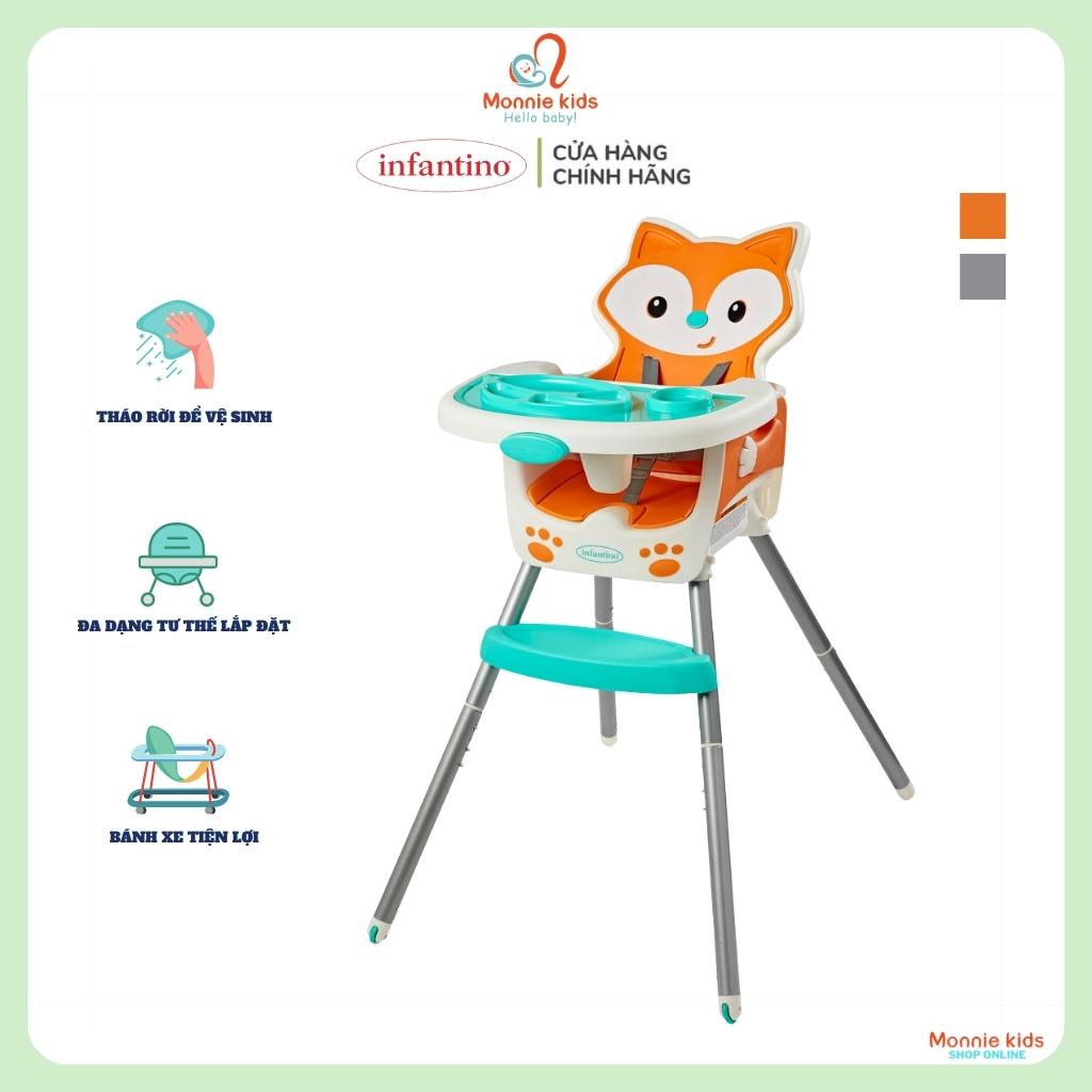 Ghế ngồi ăn dặm di động Infantino Grow with me 4 in 1, bàn ăn đa năng cho bé - Monnie Kids