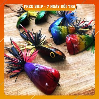 Free Ship - Chinh Hãng - Lỗi 1 đổi 1 -  Mồi gỗ nhái nhảy cao cấp Anpha frog Thái Lan - mồi giả câu lure cá lóc chẽm 04