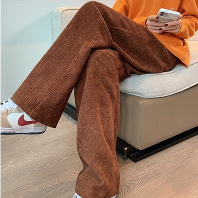 Quần dài NZN ống rộng lưng cao màu trơn thời trang mùa thu mới cho nữ