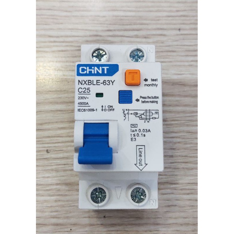 RCBO chống giật 30mA NXBLE-63Y 6A~63A Chint