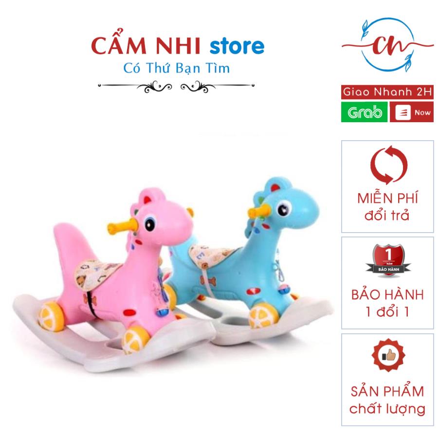 Ngựa bập bênh 2 in 1 vừa bập bênh vừa ủn chân cho bé - Cẩm Nhi store