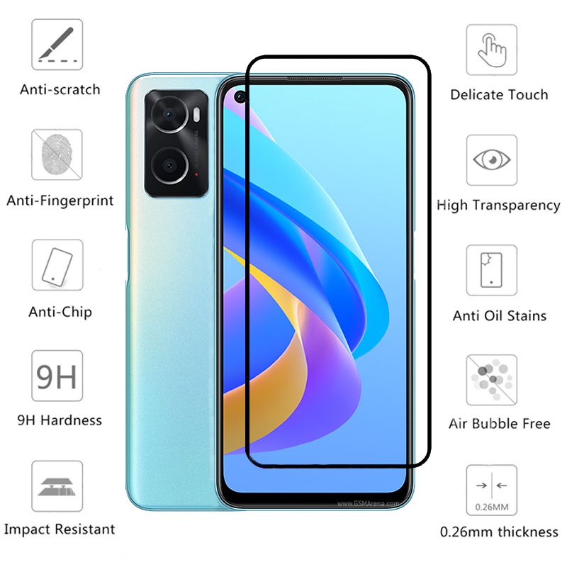 Kính Cường Lực Oppo A76 / A96 Bảo Vệ Full Toàn Màn Hình