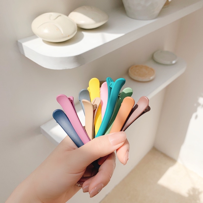 Kẹp Vịt, Kẹp Mỏ Vịt màu Pastel phong cách Hàn Quốc siêu cute hột me lucyluxury