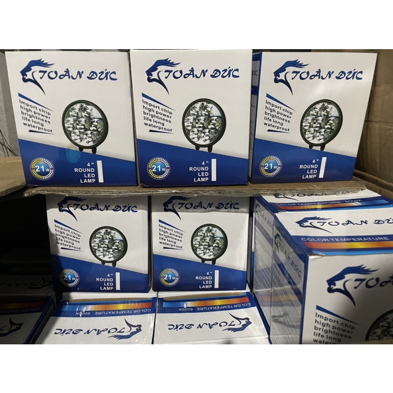 Đèn 7 bóng tròn đèn trợ sáng xe oto tải một đôi
