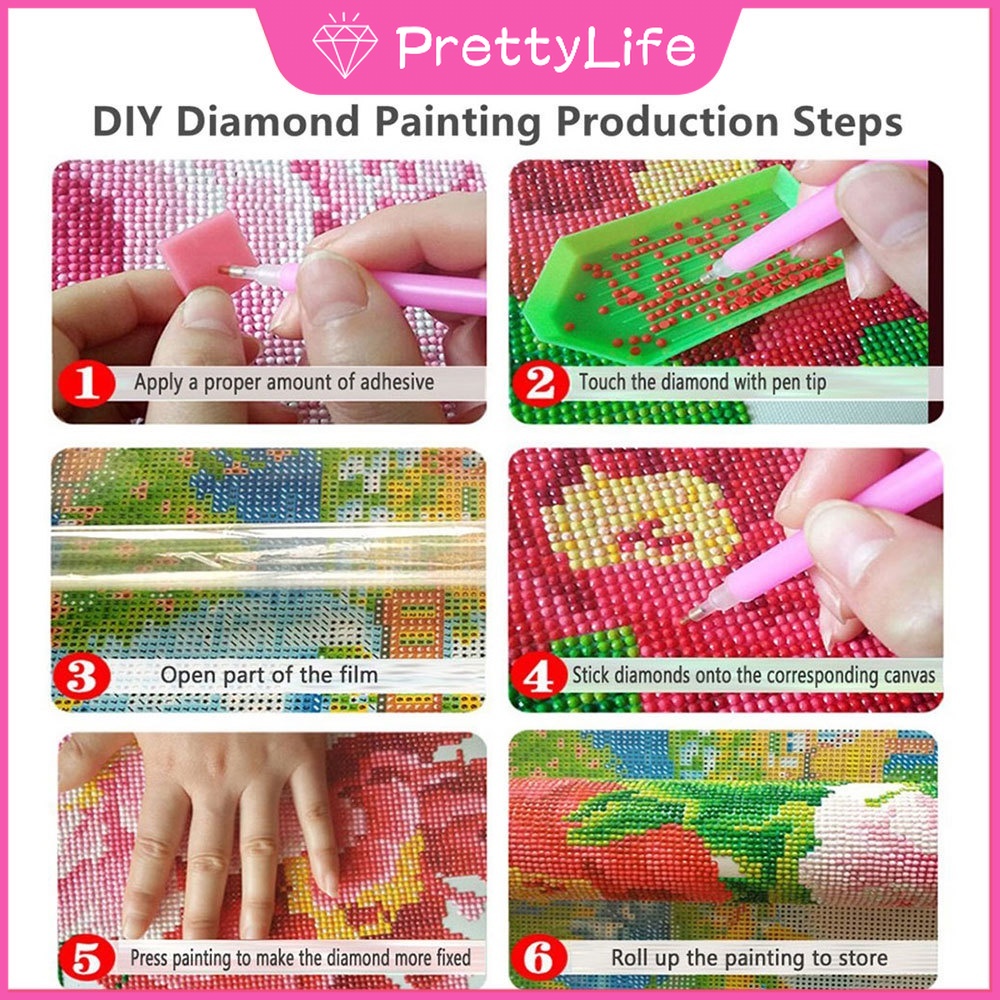 Bộ công cụ làm tranh đính đá 5D DIY họa tiết cô gái hoạt hình dễ thương kích thước 30x40cm dùng trang trí sáng tạo